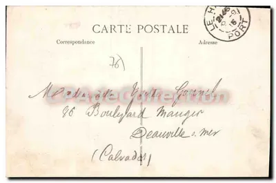 Le Havre — Plein van het Oude Markt en Beeld van Augustin Normand — ELD, n°164 — Achterkant