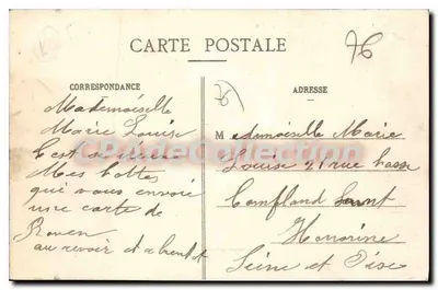 Rouen - Teatro dos Artes e Cours Boieldieu — C.V. 435 — Verso