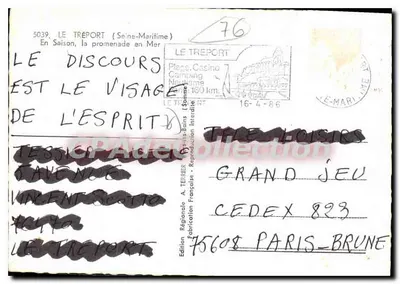 Le Tréport — Port z jachtami — A. Terrier, nr D.1158 — Rewers