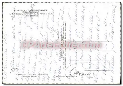 Forges-les-Eaux — Grande Casino e suas instalações — Edições do Artista Heraldista — Verso