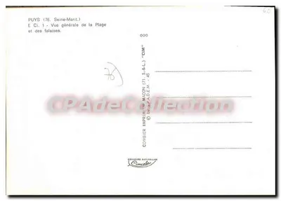 Puys — Vista geral da praia e das falésias — CIM — Verso