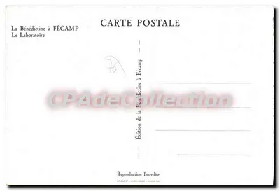 A Bénédictine em FÉCAMP — O Laboratório — Edição da Bénédictine em Fécamp — Verso