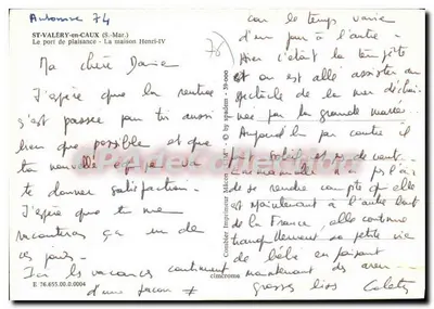 Saint-Valéry-en-Caux — Il porto turistico — La casa di Henri-IV — Editore Mécon — Verso