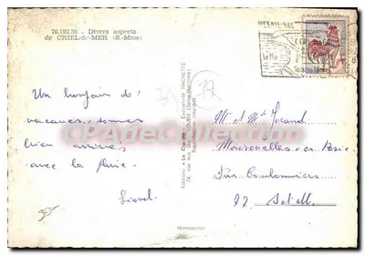 Criel-sur-Mer — Różne widoki — Wydawnictwo Hachette — Rewers
