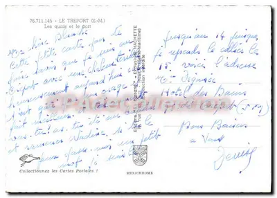 Le Tréport (S.-M.) — Kajuty i port — Wydawnictwo Hachette — Rewers