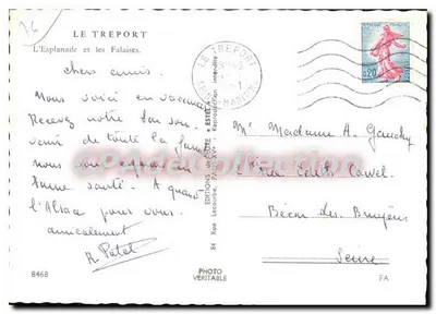 Le Tréport — Esplanada i skały — Estel — Rewers