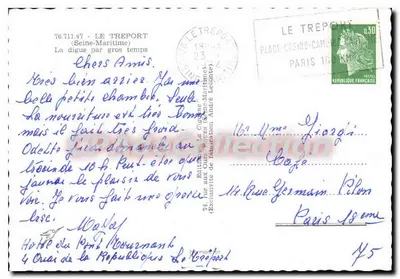 La Cigogne — La digue par gros temps — Edizione La Cigogne — Verso