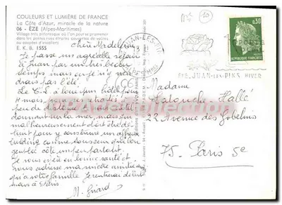 Éze — Pittoreskowe wioski — Wydawnictwo J. Jaures - 94 — Rewers