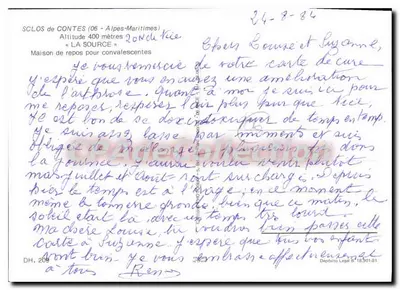 Sclos de Contes — Źródło — Dom odpoczynku dla pacjentów — Rewers