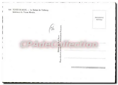 Touët-de-Beuil — Het Relais de Valberg — Binnenkant van het Oude Molen — Uitgave Asur — Achterkant