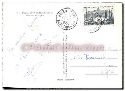 Peira-Cava (A.M.) — Vista das Alpes — Edições Faraul — Verso
