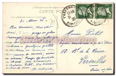 L'Aberwrach (Finistère) — Ruiny Zamku Tromenec — Wydawca anonimowy, nr 5733 — Rewers