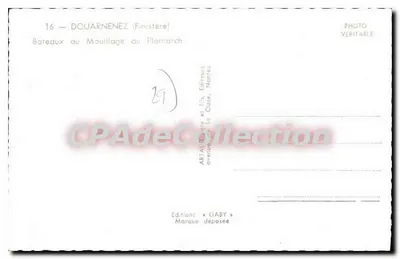 Statki w przystani w Plomarch — Finistère — Wydawnictwo GABY — Rewers