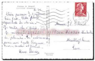 Castelo de Kerpaul — Loctudy (Finistère) — Fotografia Verdadeira — Verso
