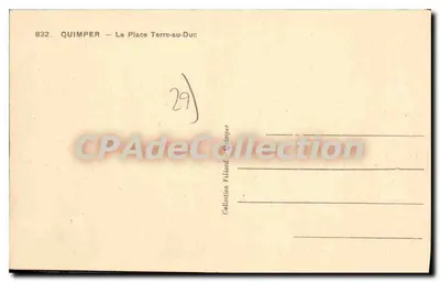 Quimper — La Place Terre-au-Duc — Collection Villard, Quimper — Rewers