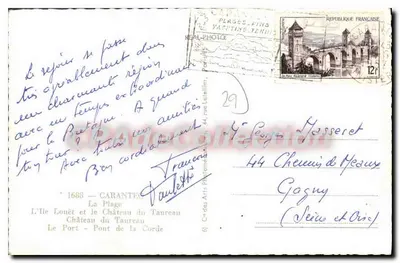 Carantec — panoramische uitzicht — Moderne ansichtkaart Carantec — Achterkant