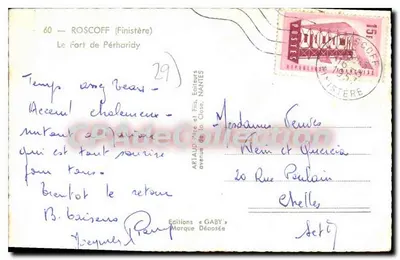 Ilha de Pérharidy — Roscoff (Finistère) — Edições Gaby — Verso