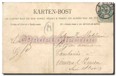 Criança de Perros-Guirec, Côtes-d'Armor — Coleção Vaucanson, Quimper, n°1440 — Verso