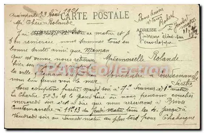 Douelan - A Ponte em um dia de tempestade — Coleção H. Laurent, Port-Louis — Verso