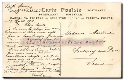 Roscoff (Finistère) — A Praia de Roc'h-Kro — editor desconhecido, n° 457 — Verso