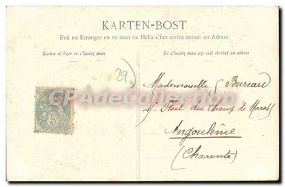 Quimper - La Catedral (Lado Oeste) — Colección G. Auglant, n° 2377 — Reverso
