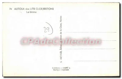 Le binlou — Wokół łóżek bretońskich — Wydawnictwo Gaby, Nantes — Rewers
