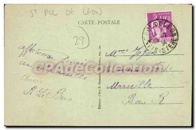 St-Pol-sur-Mer — Konserwator St-Pol — Piosenka Brytyjska — Wydawnictwo Art E. Hamonic, rep. int. — Rewers
