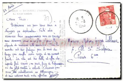 La Cigogne — Spadła Skarpa — Wydawnictwo André Lecante — Rewers