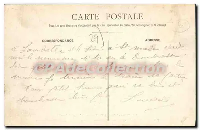 Bilhete postal antigo Noce e Dança Bretãs quadro de derolle painel da sala de jantar do grande hotel das Dunas — Verso