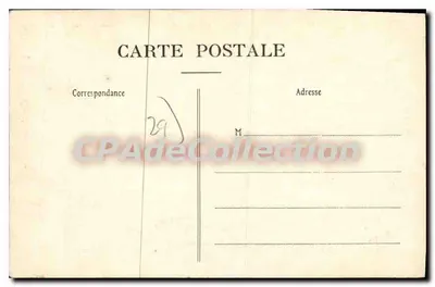 Bilhete postal antigo Estátua de São Eloi Gouezec F as Ofertas que se lhe oferecem consistem principalmente em caudas de cavalos — Verso