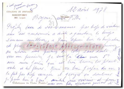 Roscoff — O porto — Edições Brezagne — Verso