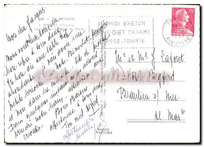 Plaża Finistère — Molo i łodzie — Wydawnictwo Réma — Rewers