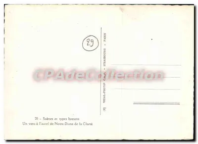 Życzenie u ołtarza Najświętszej Maryi Panny Jasnowidzkiej — Strasburg — REAL-PHOTO C.A.P. — Paryż — Rewers