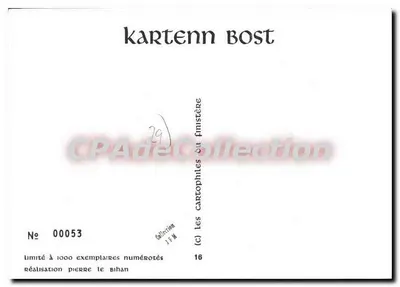 Lesneven — Finistère — wydawca Kartenn Bost, nr 00053 — Rewers