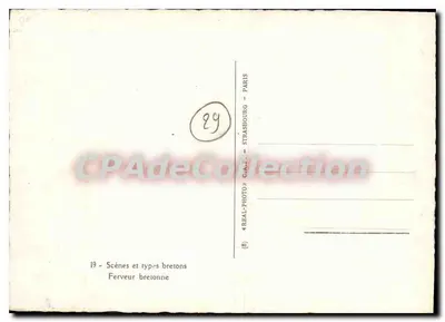 Fé da Bretanha — Série « Cenas e tipos bretones » — REAL-PHOTO, Paris — Verso