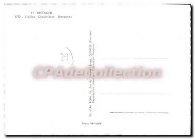 Stare Chaumières — Brytyjskie — Wyd. d'Art REMA, Quimper — Rewers