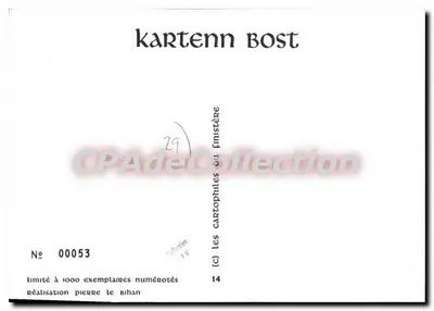 Carhaix — Kararaez — editor Kartenn Bost, n° 00053 — Verso