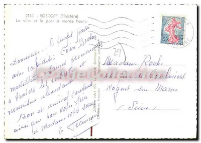 Roscoff — Miasto i port przy pełni — Wydawnictwo Jos Art — Rewers