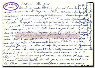 Rybakowie w Port-Marin — Cap Fréhel — Scènes et Types Bretons n°51 — Rewers