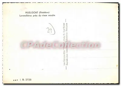 Huelgoat (Finistère) — Wäscherinnen nahe dem alten Mühle — Les Éditions d'Art 'WYGN', Paris — Rückseite