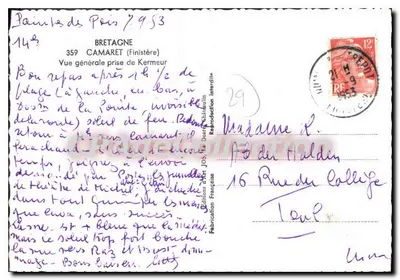Vista generale di Kermeur — Bretagna — Edizioni Francesi — Verso