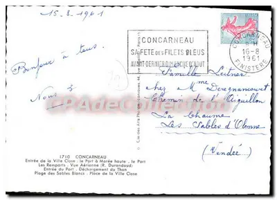 Concarneau — vue panoramique en collage — éditeur 'Cie des Arts Photographiques' — Rewers