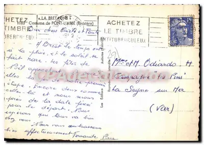 Criança em traje bretão — PONT-L'ABBÉ (Finistère) — Jean, n°1003 — Verso