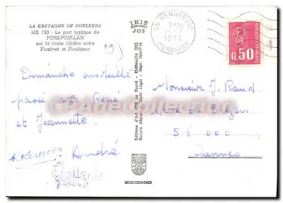 Pors-Poullan — porto costeiro entre Plouzévéd e Plouhinec — Edição Jos — Verso