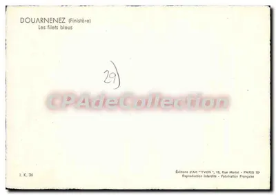 Douarnenez (Finistère) — Niebieskie sieci — Wydawnictwo Art YVON — Rewers