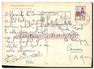 Concarneau (Finistère) — O porto e a cidade fechada — Edições do Museu da Pesca — Verso