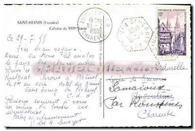 Kaplica XVII wieku — Saint-Hernin (Finistère) — Wydawca: Charente — Rewers