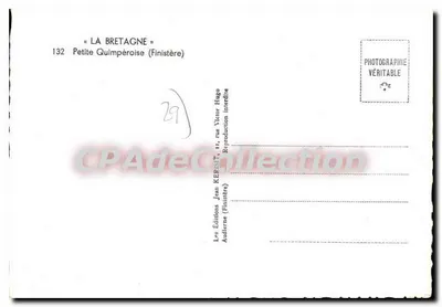 Mała Quimpéroise — Finistère — Wydawnictwo Jean KEPIST — Rewers