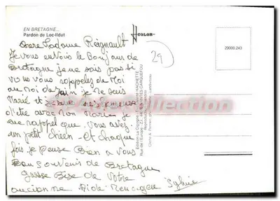 Perdão de Loc-Ildut — Na Bretanha — Edição La Cigogne — Verso