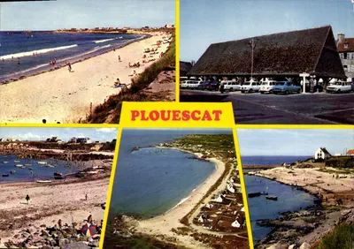 Plouescat — vista da praia, do porto e do farol — Edições de Arte 'Jack' 22700 Laonanne